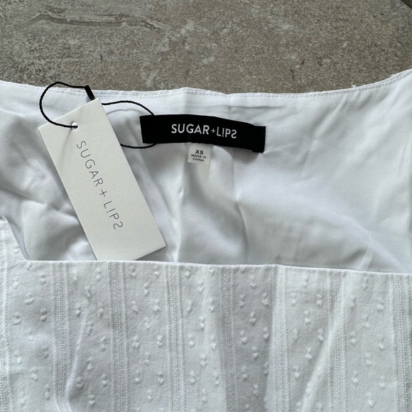 NWT Sugarlips Adley Ruffle Top | White - Picture 5 of 5